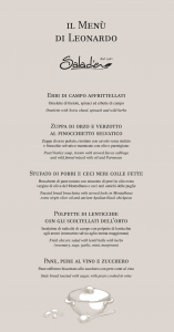 MENU LEONARDO DA VINCI TOSCANA